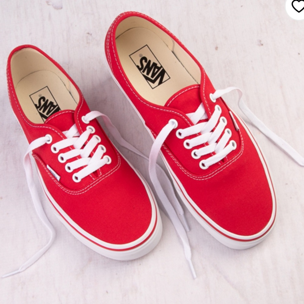 Used Vans Authentic Skate Shoe - Red